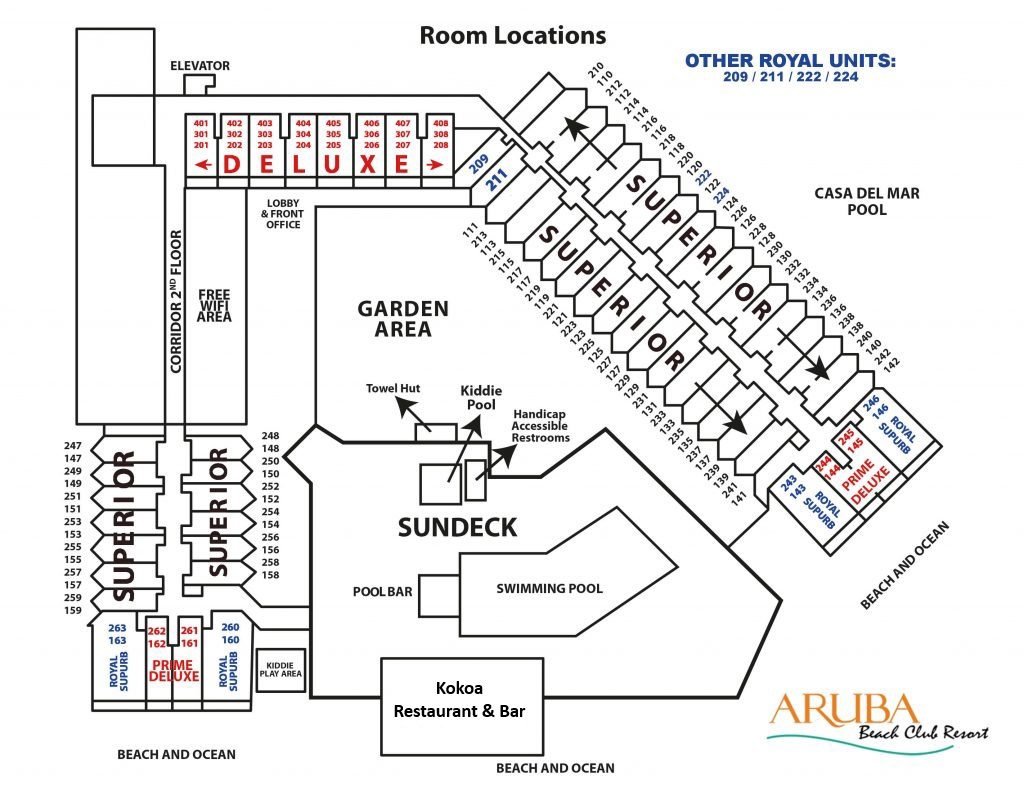 Aruba Beach Club Resort floor-map